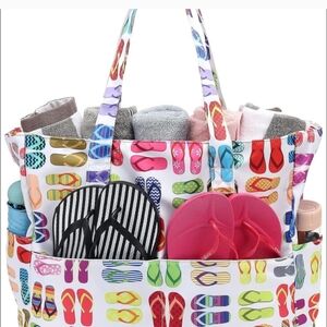 Colorful Flip Flop Tote Bag
